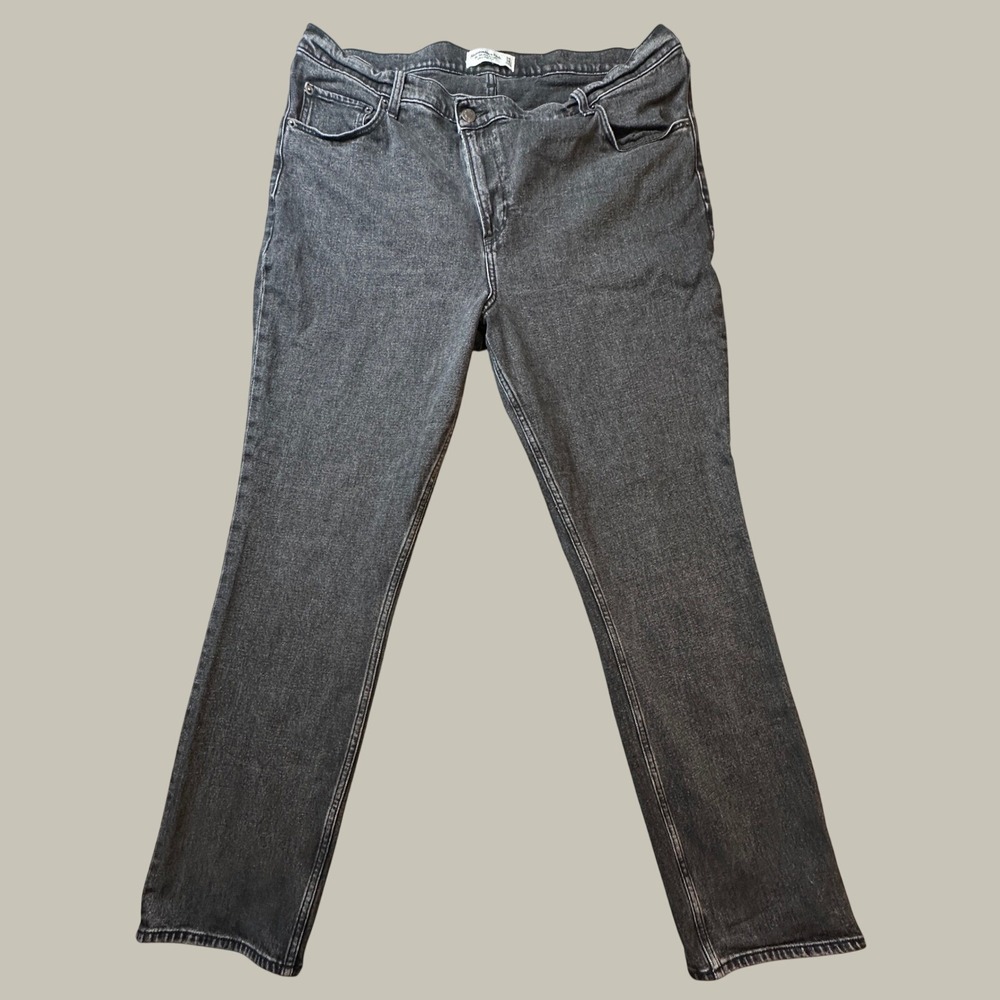 Abercrombie & Fitch Jeans Womens 18L The 90s Slim Straight Black Ultra High Rise